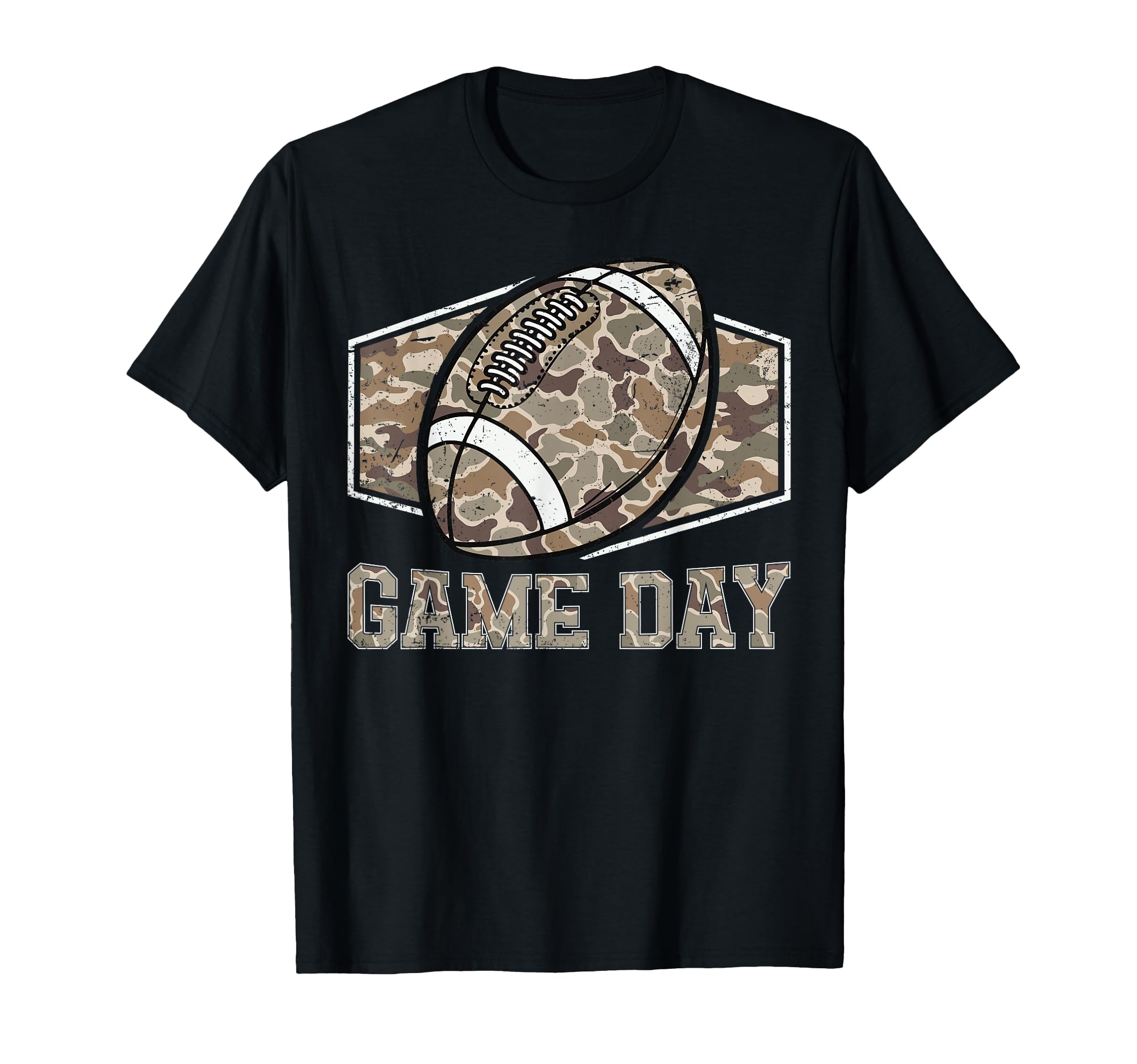 Game Day Camouflage Old Camo Football T-Shirt - Graphic Print Men Women - T-Shirt, Sweatshirt, Hoodie