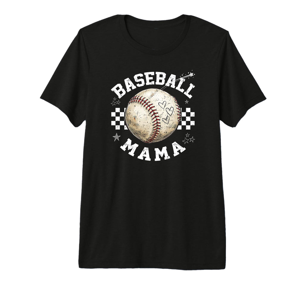 Baseball Mama Trendy Team Moms Sports T-Shirt - Custom Art Print Men Women - T-Shirt, Sweatshirt, Hoodie