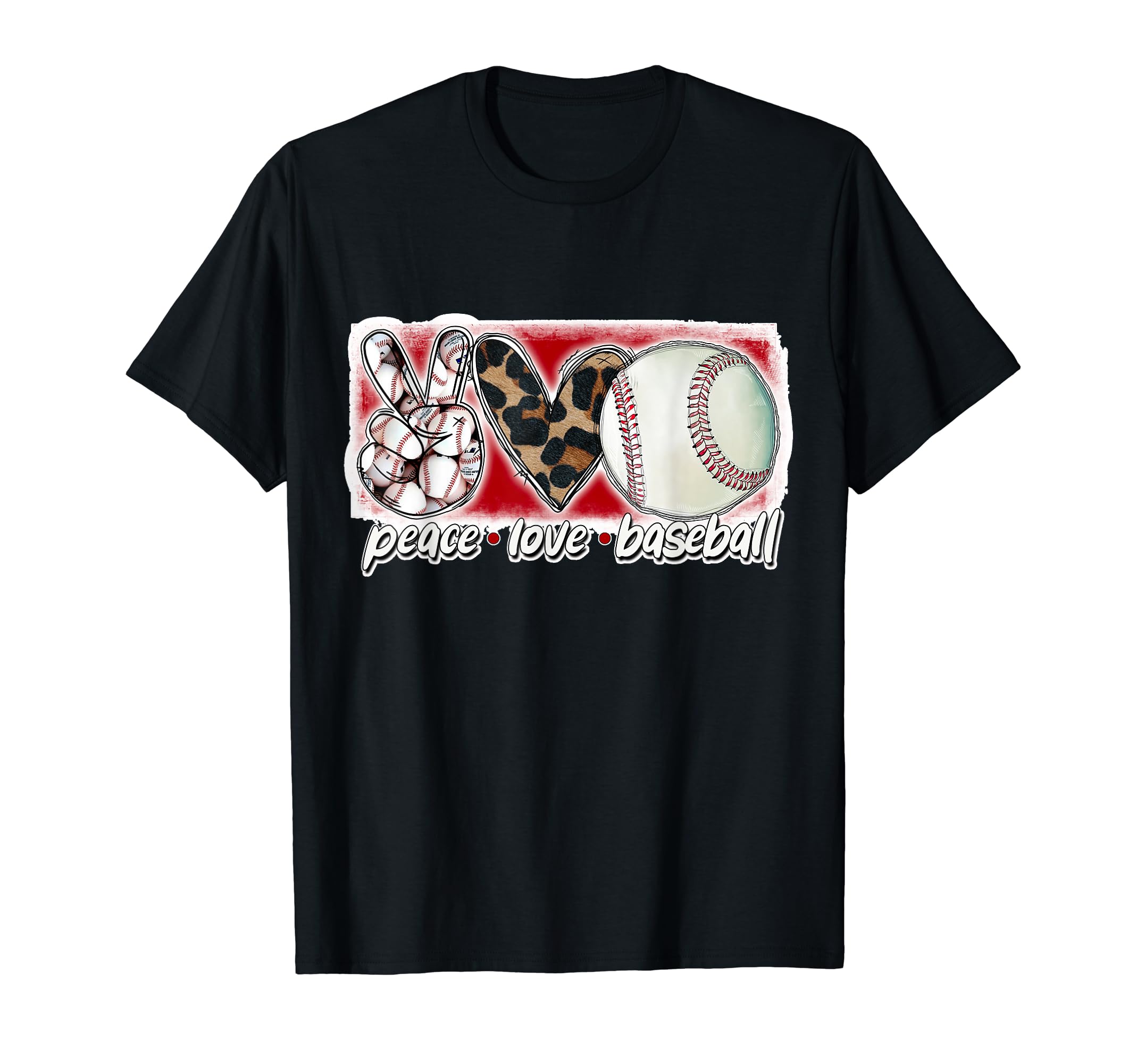 Peace Love Baseball Mom Dad Brother T-Shirt - Aesthetic Graphic Men Women - T-Shirt, Sweatshirt, Hoodie