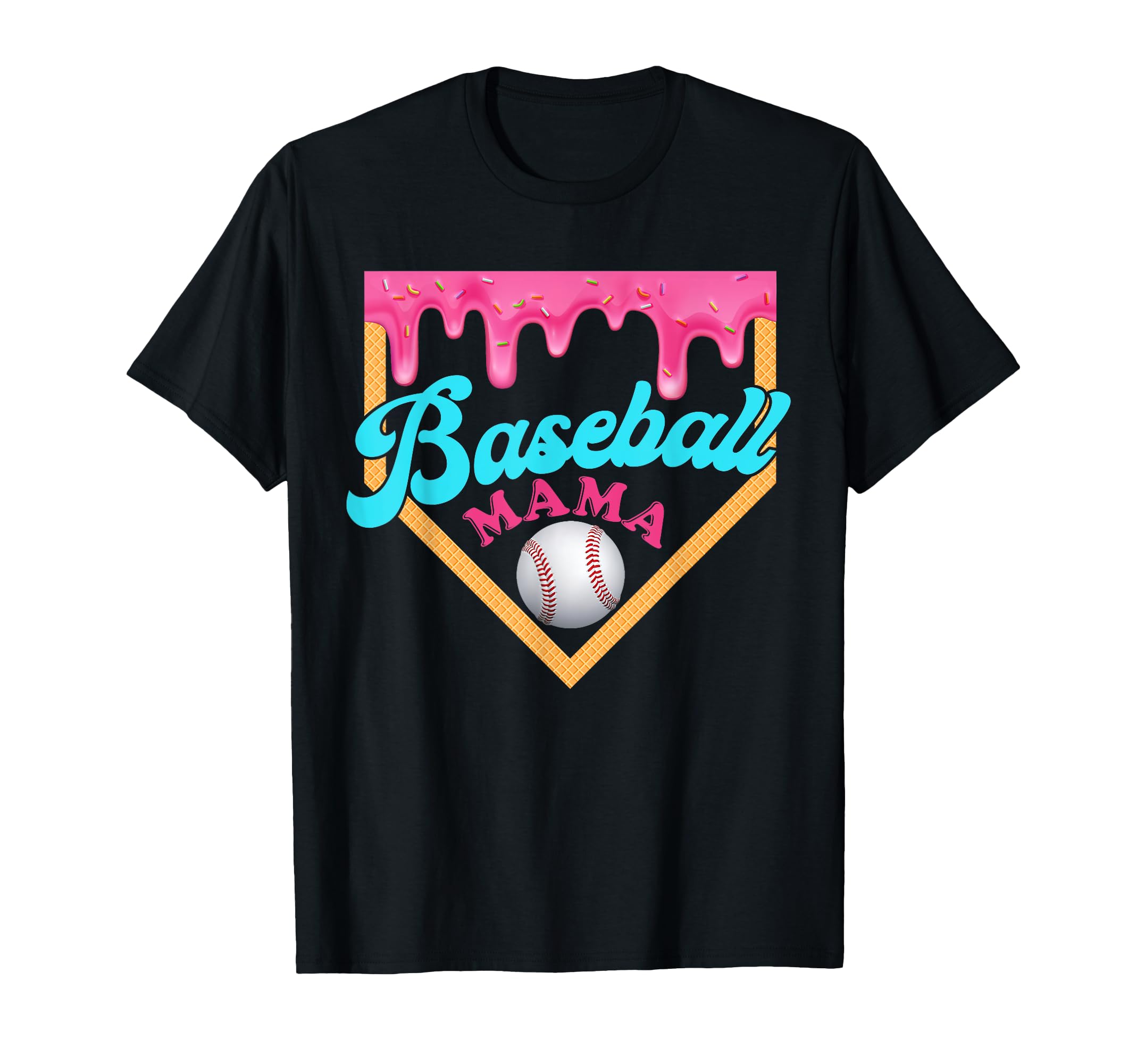 Dripping Ice Cream Baseball Mama T-Shirt - Streetwear Style Men Women - T-Shirt, Sweatshirt, Hoodie