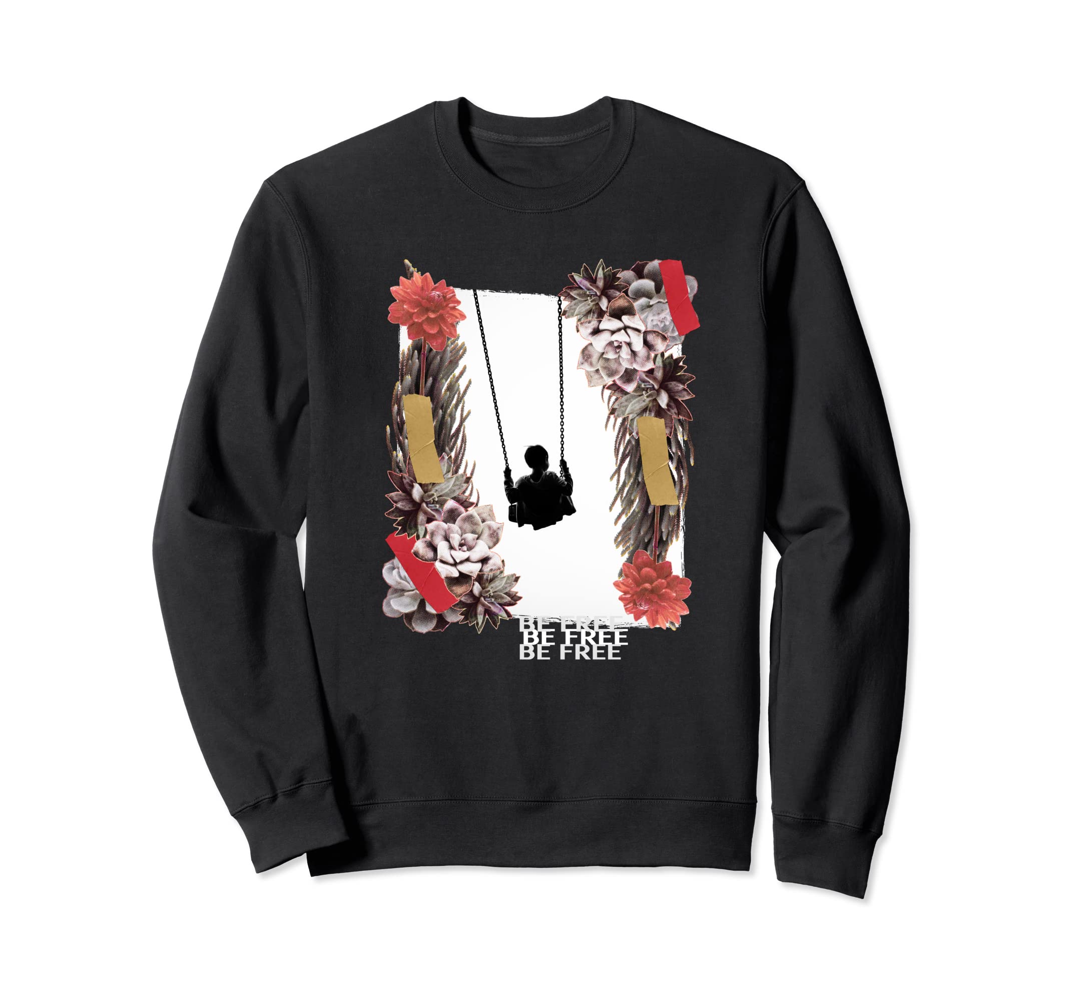 Be Free Grunge 90S Photo Sweatshirt - Casual Everyday Wear Men Women - T-Shirt, Sweatshirt, Hoodie