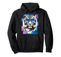 Tiger Space Glasses Galaxy Hoodie - Casual Everyday Wear Men Women - T-Shirt, Sweatshirt, Hoodie