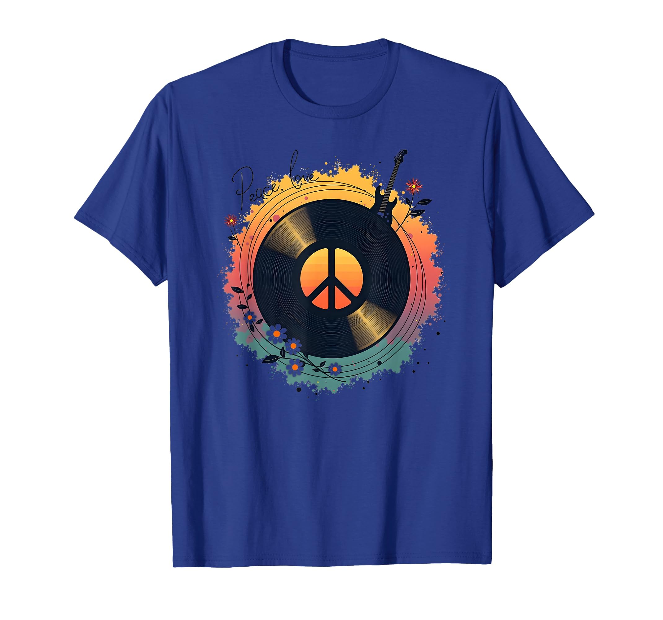 Peace Love Rock N Roll Boho Hippie T-Shirt - Novelty Apparel for Adults - T-Shirt, Sweatshirt, Hoodie
