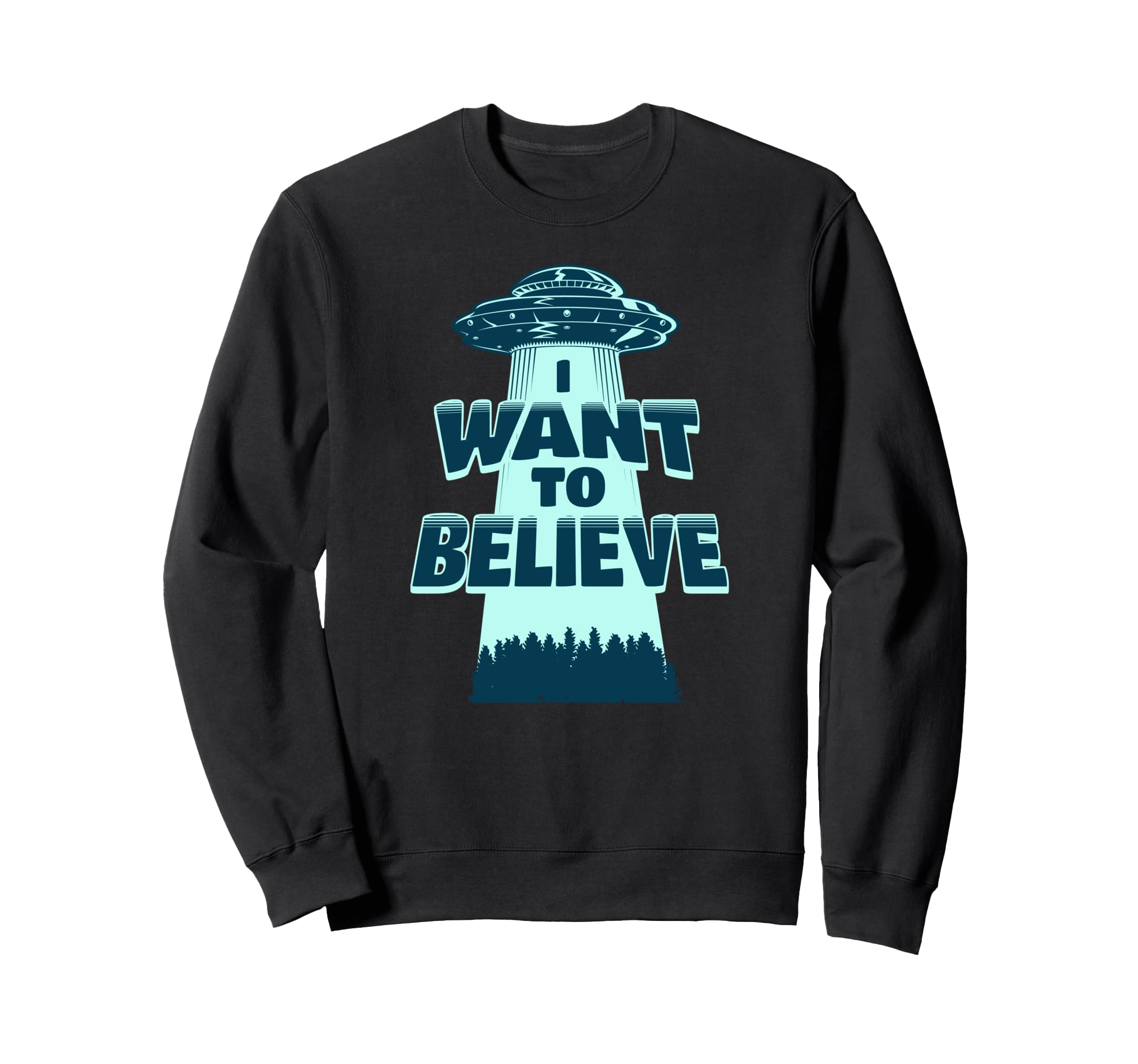 I Want To Believe Ufo 70S Distressed Sweatshirt - Graphic Print Men Women - T-Shirt, Sweatshirt, Hoodie