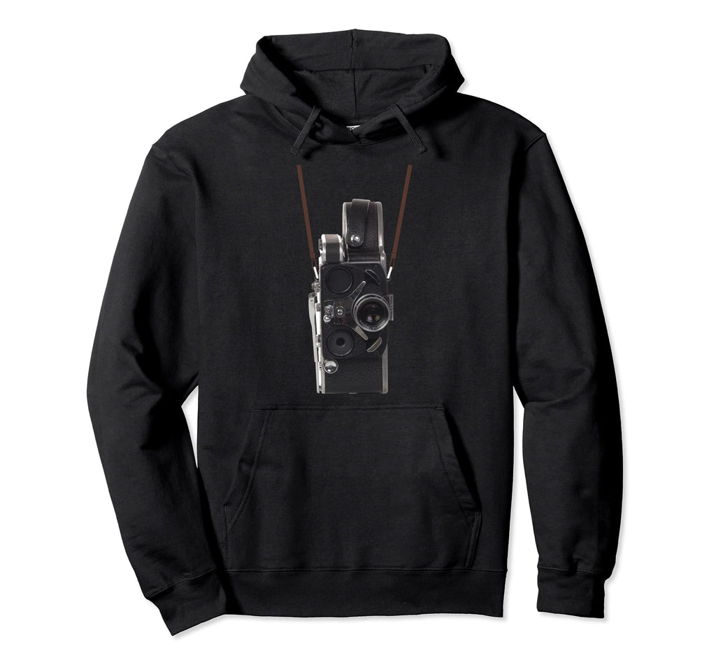 Video Film Camera Neck Strap Funny Hoodie - Casual Everyday Wear Unisex - T-Shirt, Sweatshirt, Hoodie