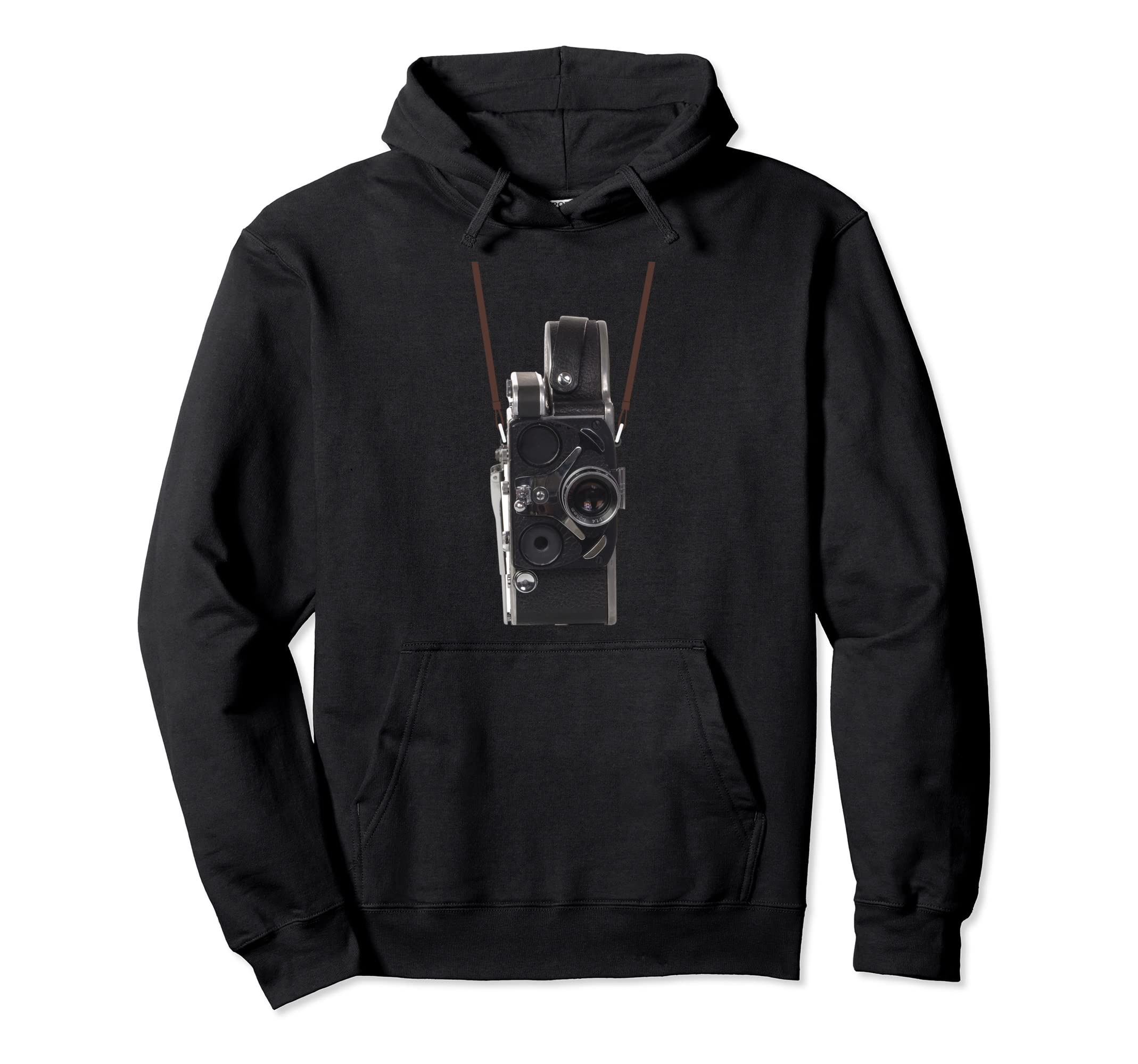 Video Film Camera Neck Strap Funny Hoodie - Casual Everyday Wear Unisex - T-Shirt, Sweatshirt, Hoodie