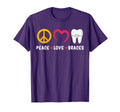 Dentist Funny Orthodontist Peace Love T-Shirt - Graphic Print Men Women - T-Shirt, Sweatshirt, Hoodie