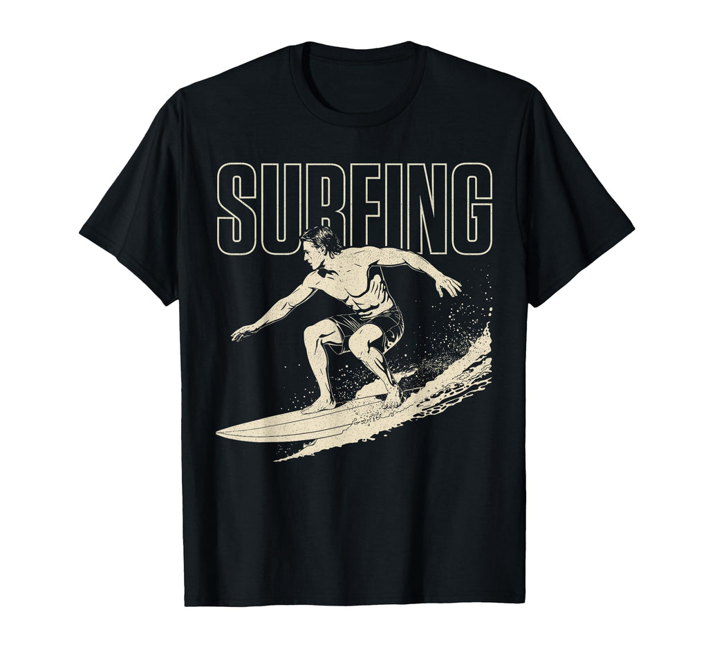 Surfing Wave Surfer Hawaii Beach Surfboard T-Shirt - Trendy Graphic Unisex - T-Shirt, Sweatshirt, Hoodie