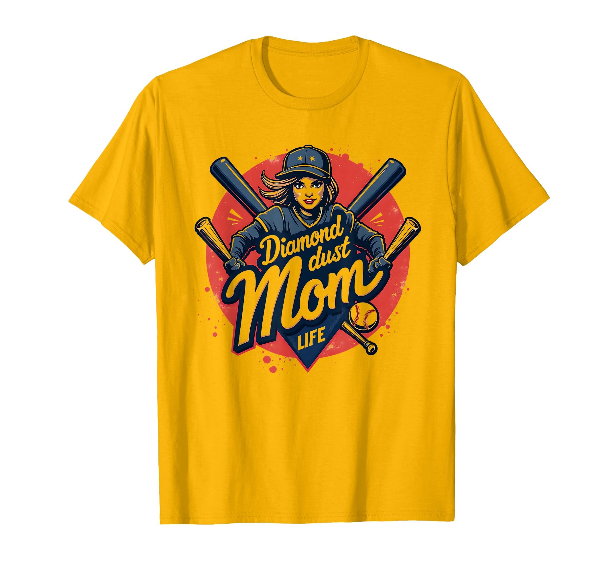 Diamond Dust Mom Life Baseball Mom T-Shirt - Minimalist Print Unisex - T-Shirt, Sweatshirt, Hoodie