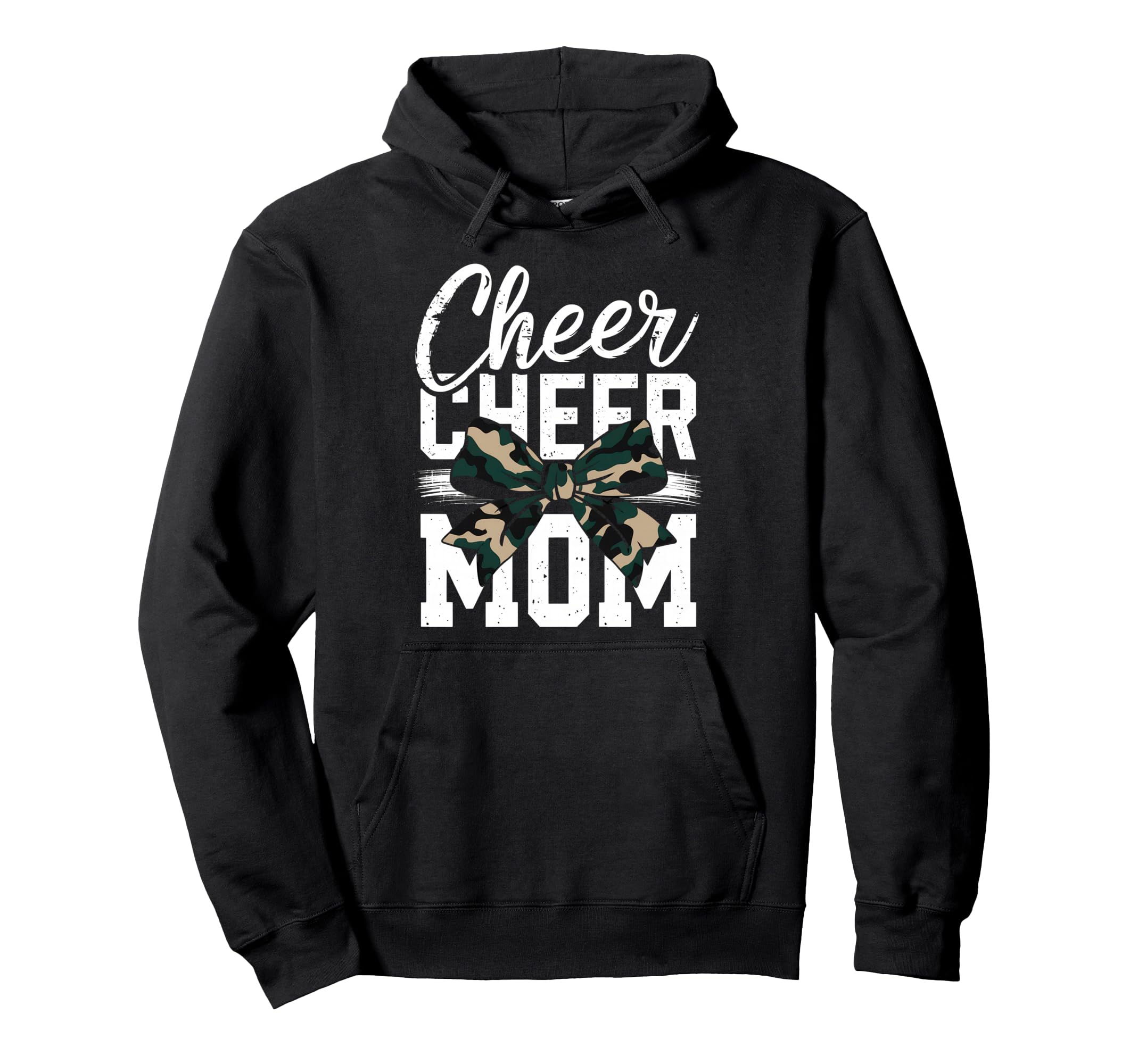 Cheer Mom Mother Bow Cheerleader Hoodie - Casual Everyday Wear Men Women - T-Shirt, Sweatshirt, Hoodie