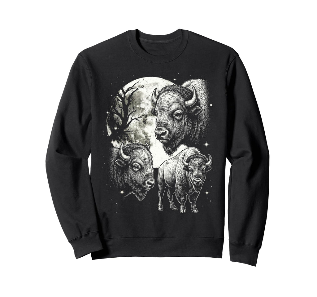 Bison 90S Aesthetic Y2K Buffalo Sweatshirt - Custom Art Print Men Women - T-Shirt, Sweatshirt, Hoodie