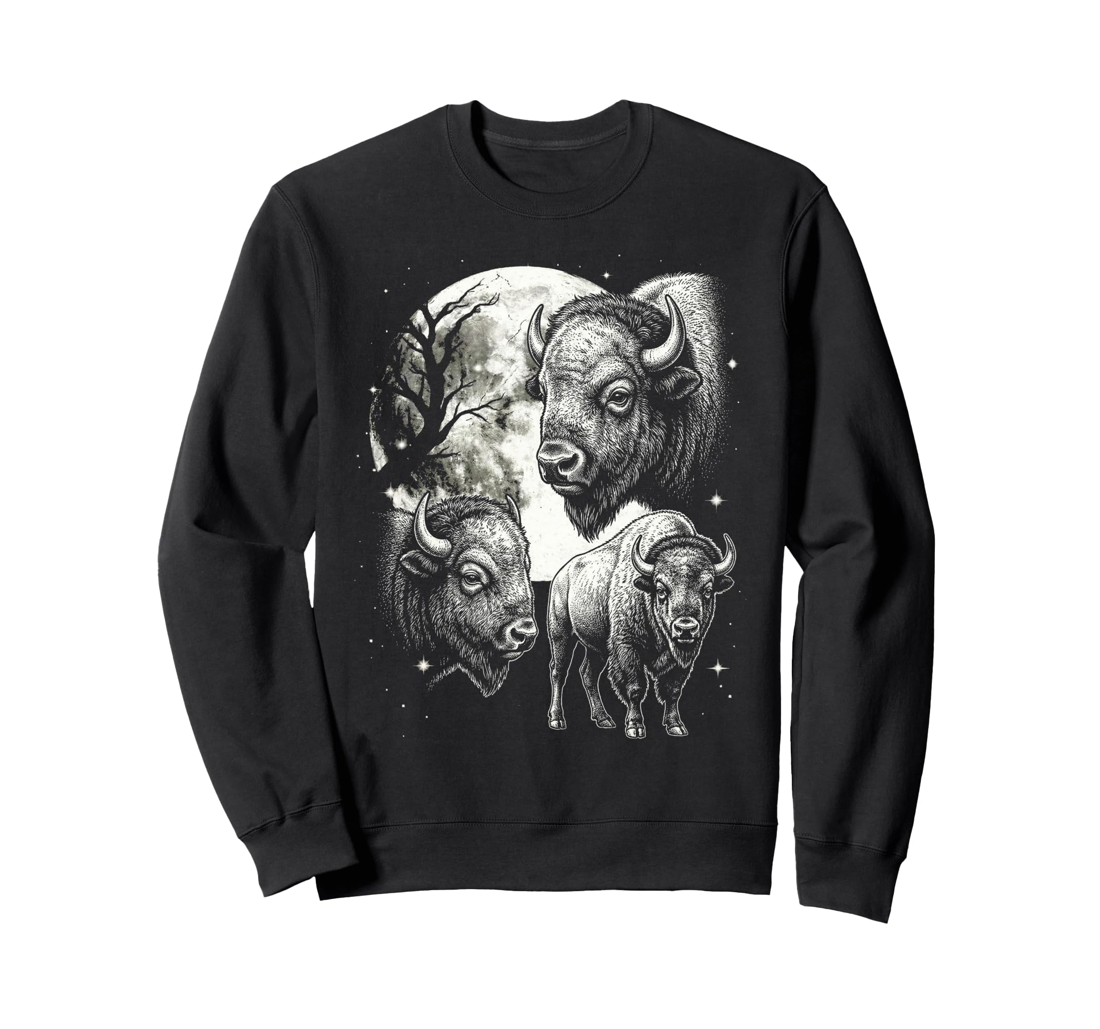 Bison 90S Aesthetic Y2K Buffalo Sweatshirt - Custom Art Print Men Women - T-Shirt, Sweatshirt, Hoodie