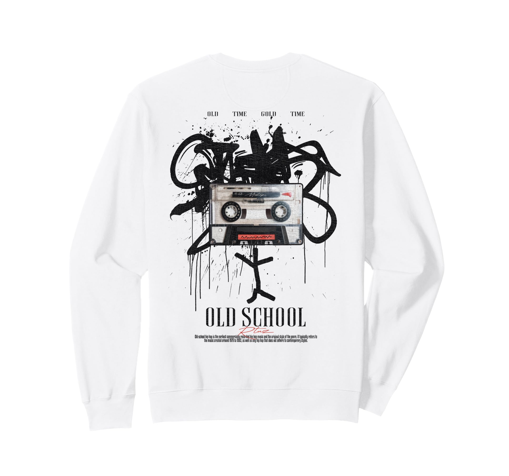 Back Streetwear Old School Music Sweatshirt - Aesthetic Graphic Men Women - T-Shirt, Sweatshirt, Hoodie