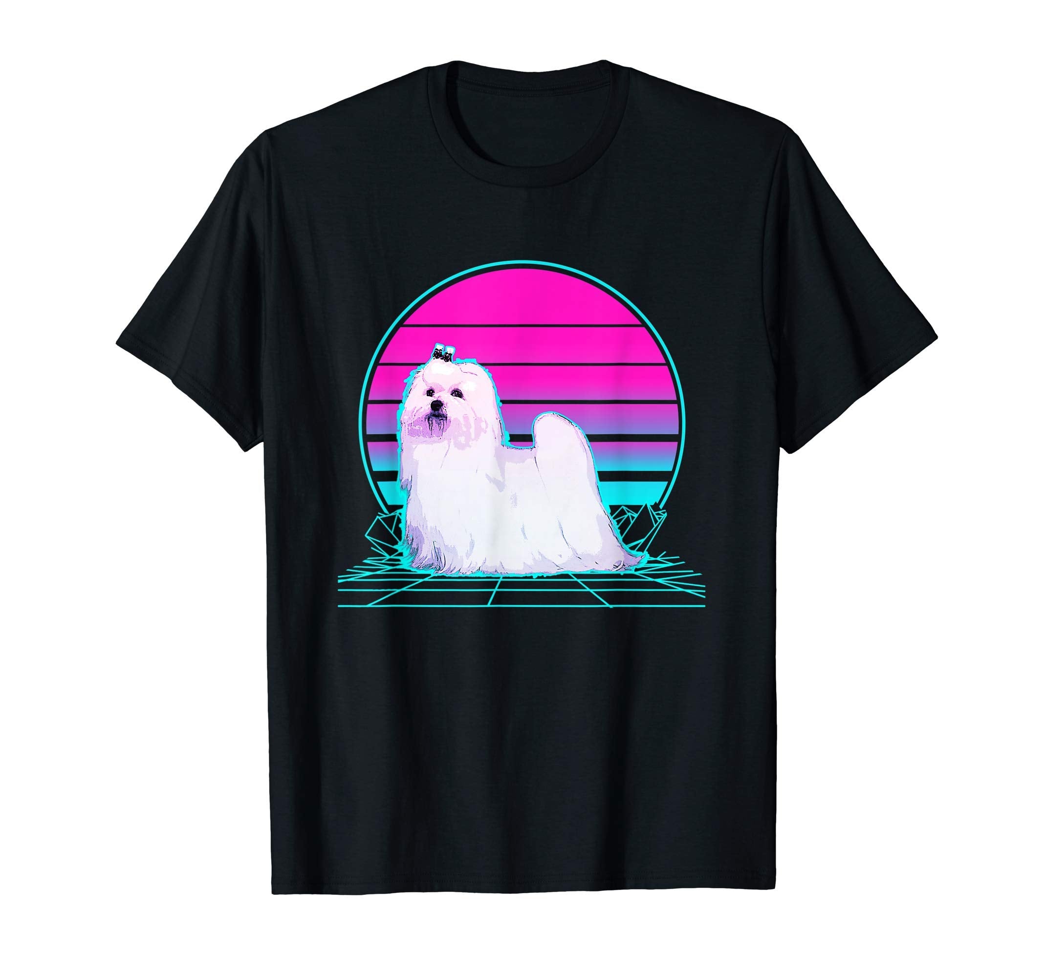 Sunset Maltese Dog T-Shirt - Graphic Print Men Women - T-Shirt, Sweatshirt, Hoodie