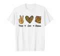 Peace Love Arizona Leopard Flag Map T-Shirt - Trendy Graphic for Adults - T-Shirt, Sweatshirt, Hoodie