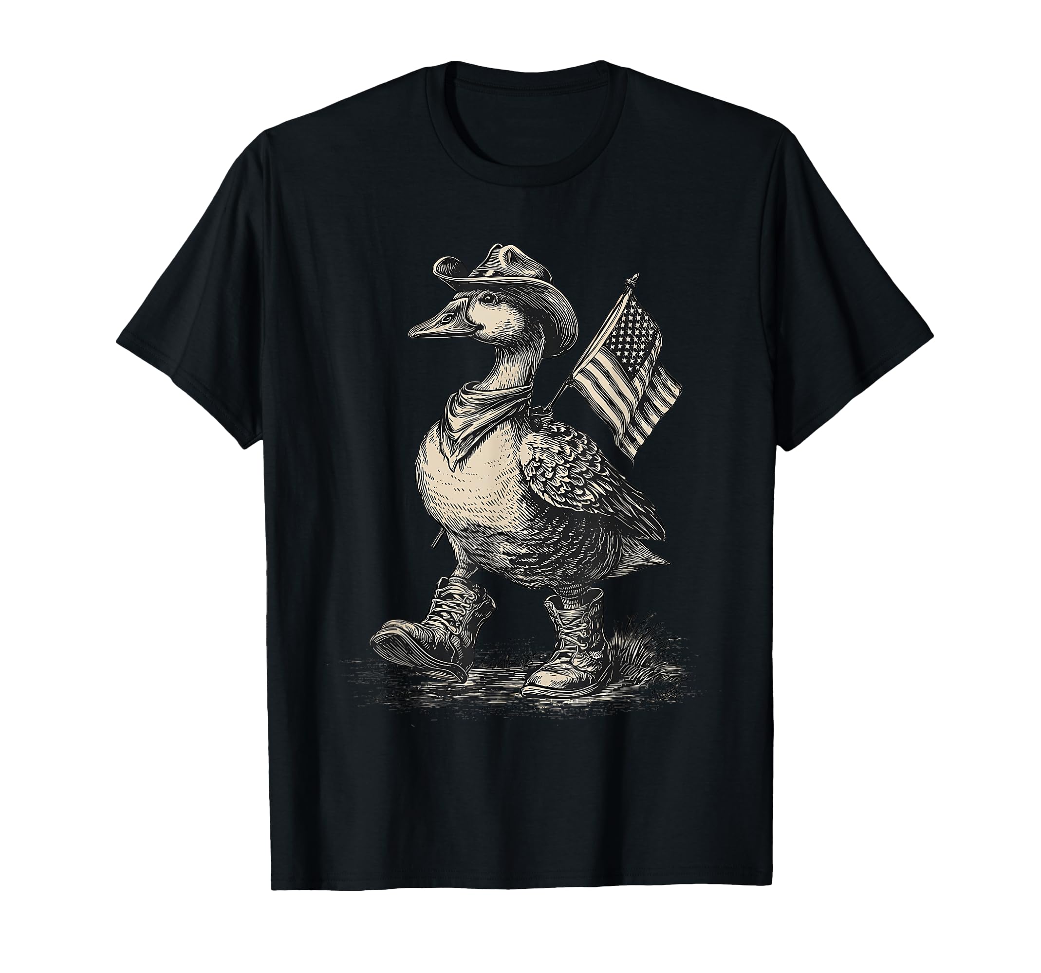 Goose Cowboy Rodeo Cowgirl Western T-Shirt - Custom Art Print for Adults - T-Shirt, Sweatshirt, Hoodie