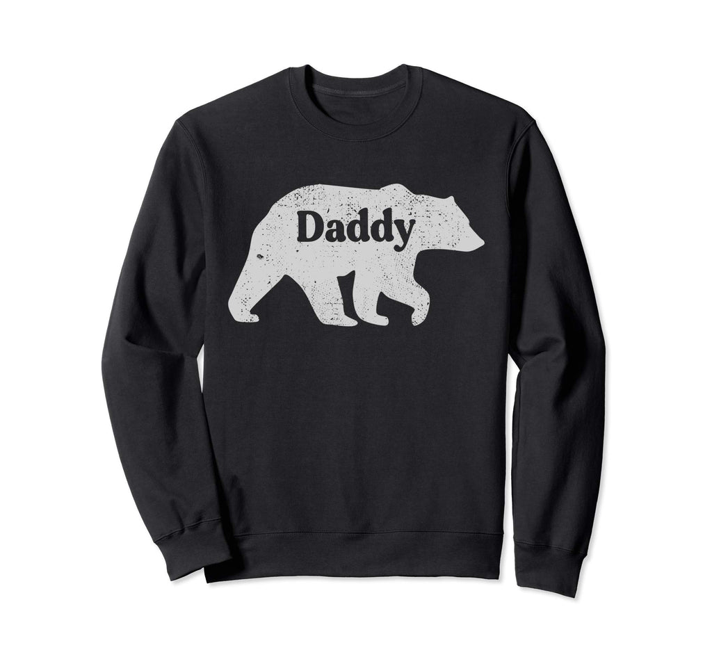 Daddy Bear Fathers Day Distressed Sweatshirt - Minimalist Print Unisex - T-Shirt, Sweatshirt, Hoodie
