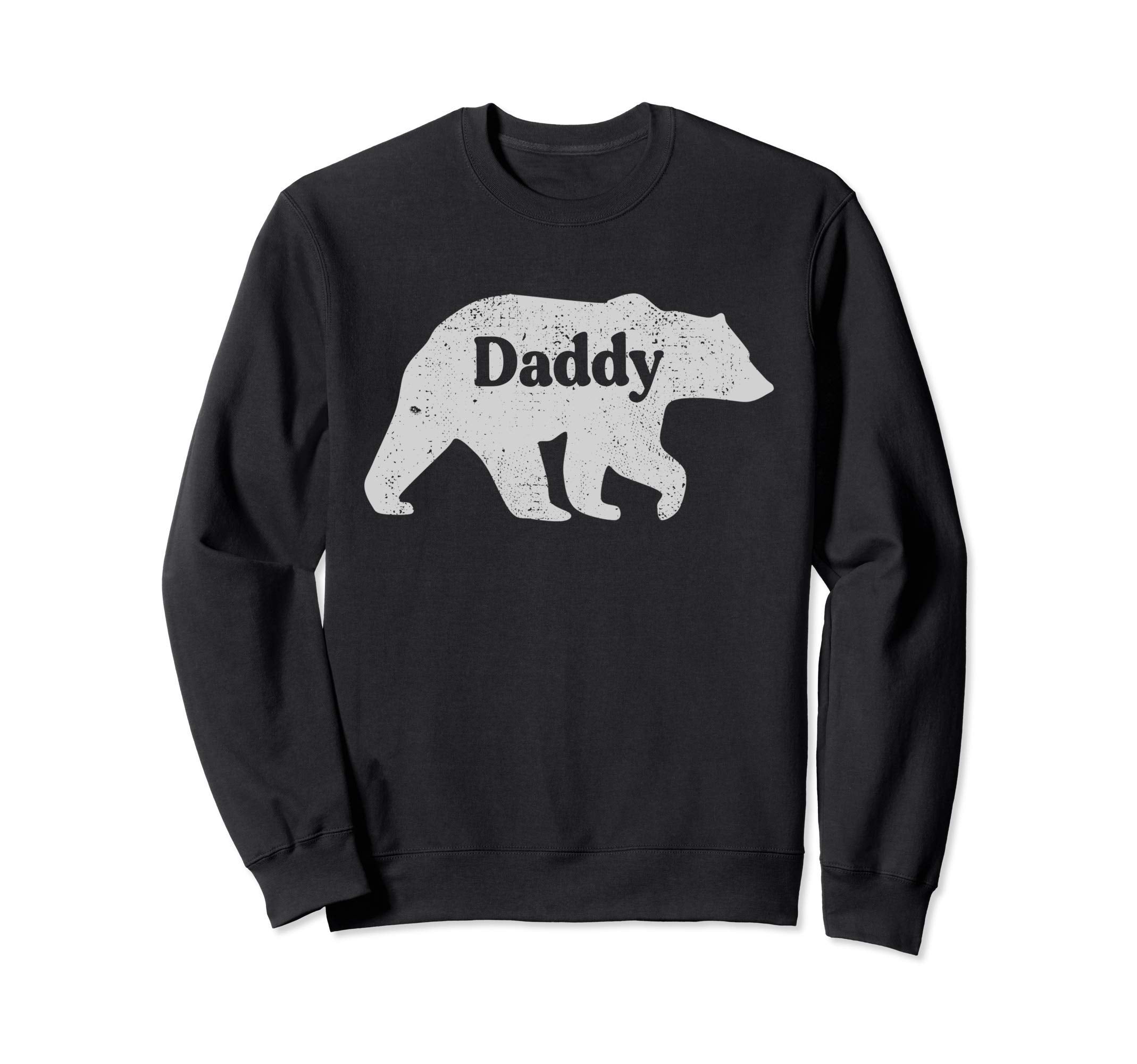 Daddy Bear Fathers Day Distressed Sweatshirt - Minimalist Print Unisex - T-Shirt, Sweatshirt, Hoodie