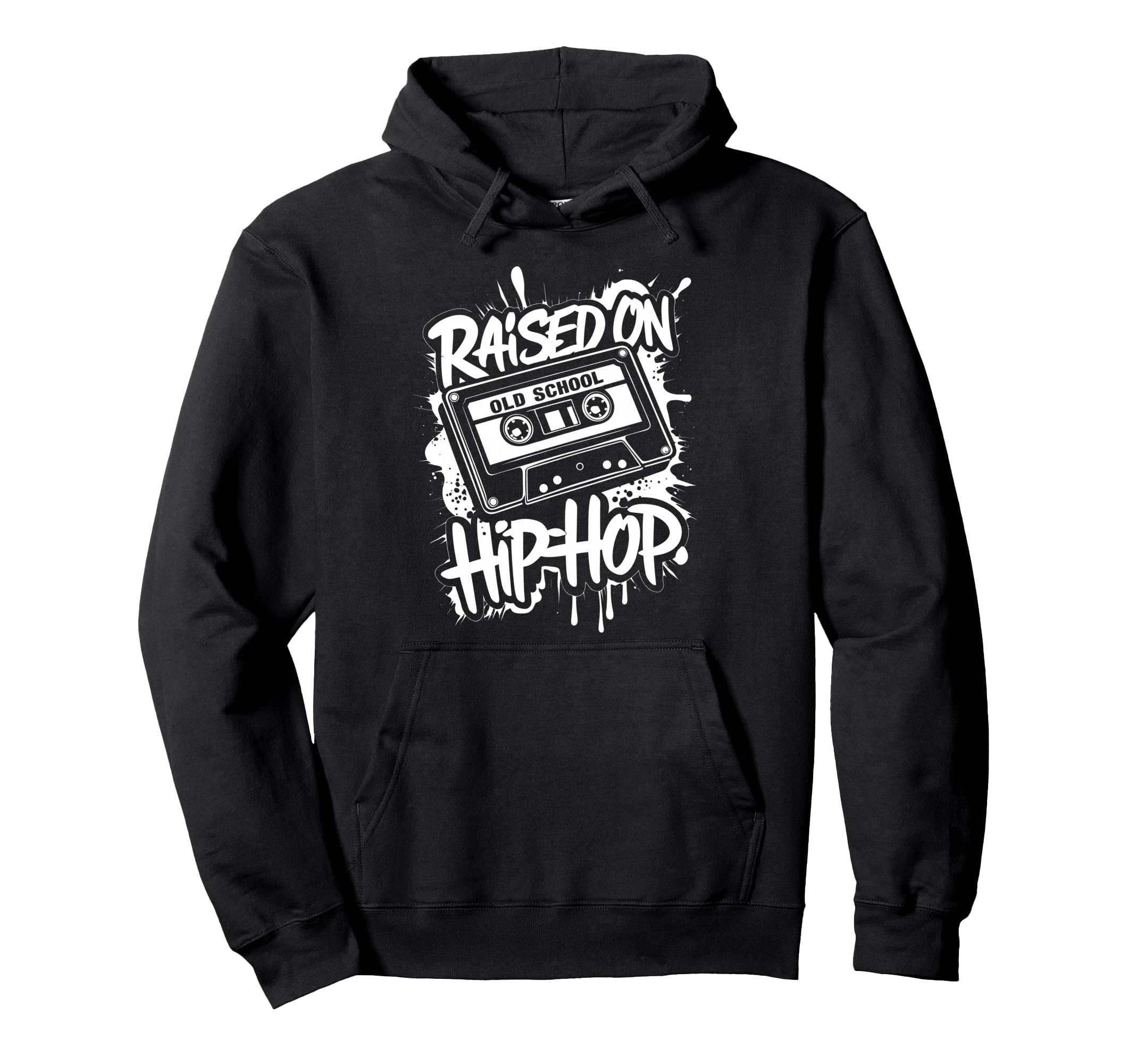 Raised Old School Hip Hop Cassette Dope Hoodie - Novelty Apparel Unisex - T-Shirt, Sweatshirt, Hoodie