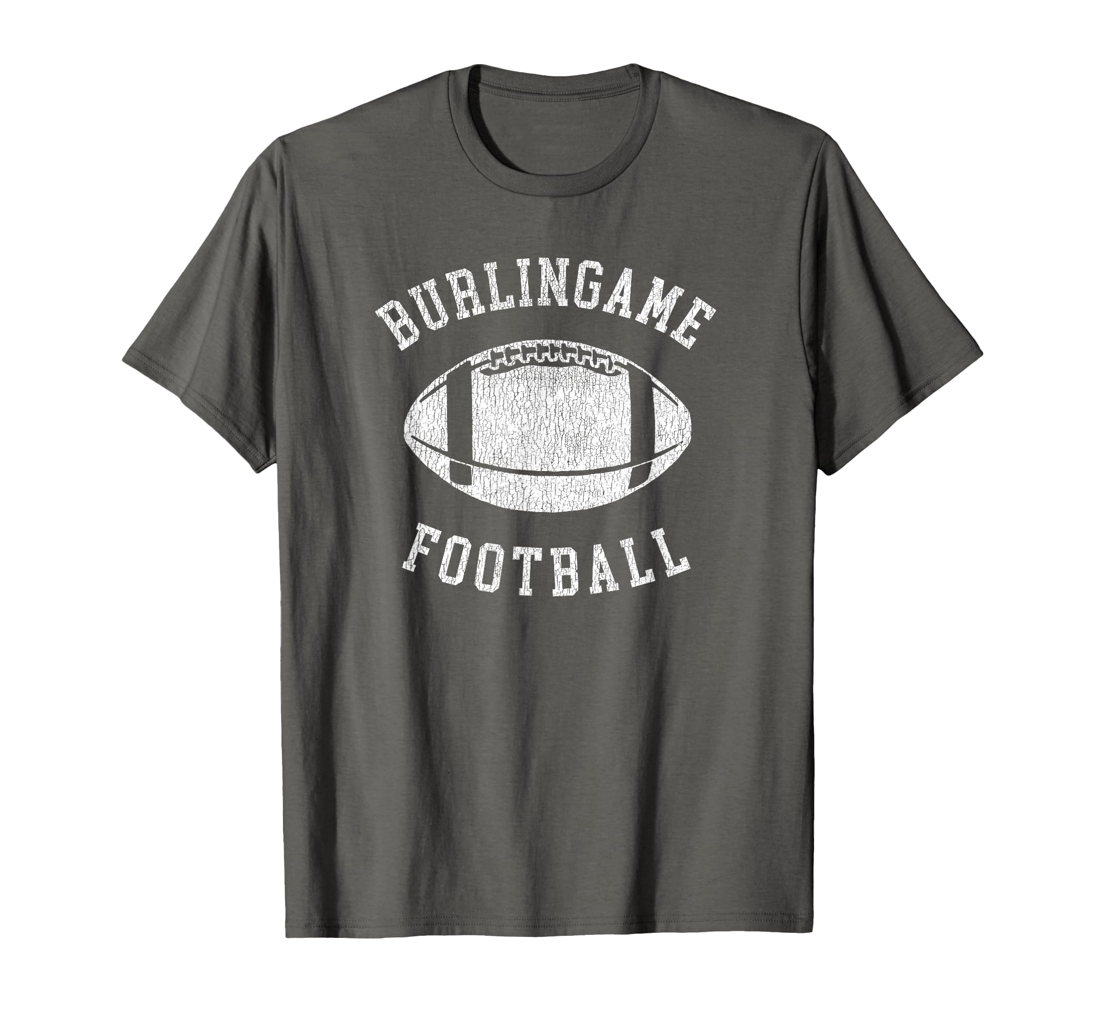 Burlingame Football Distressed 80S T-Shirt - Unique Graphic Unisex - T-Shirt, Sweatshirt, Hoodie