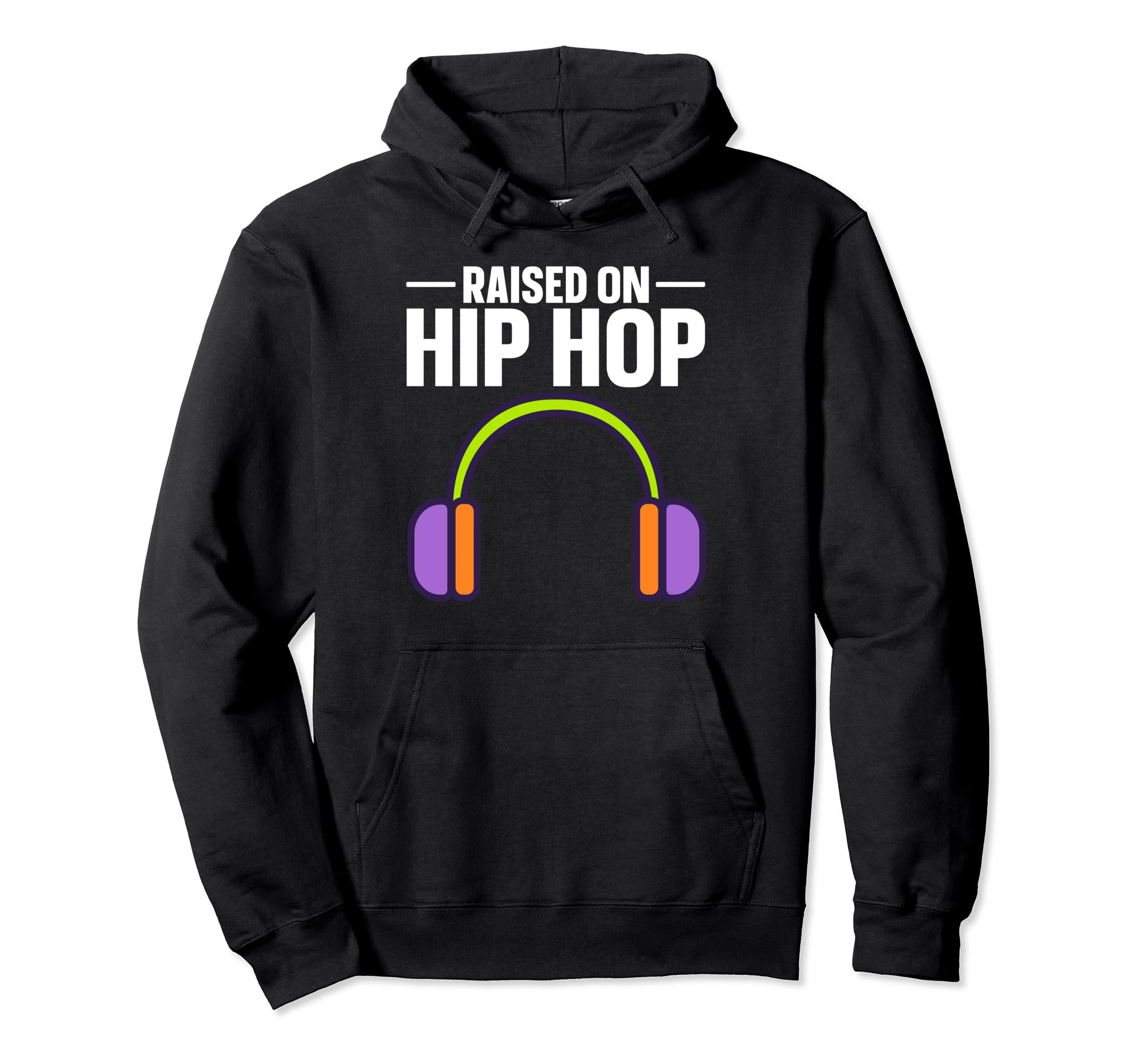 Raised Hip Hop Old School Hoodie - Custom Art Print for Adults - T-Shirt, Sweatshirt, Hoodie