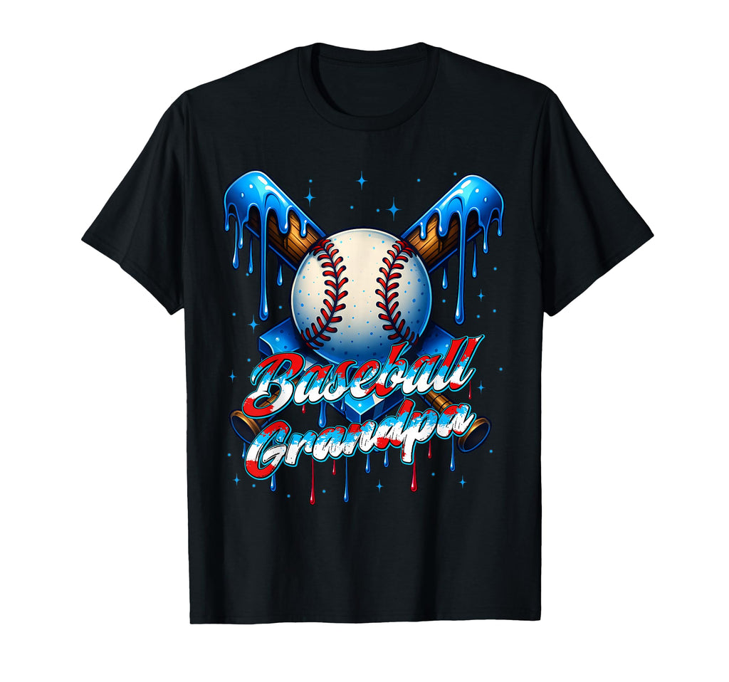 Baseball Drip Grandpa Day Birthday T-Shirt - Casual Everyday Wear Unisex - T-Shirt, Sweatshirt, Hoodie