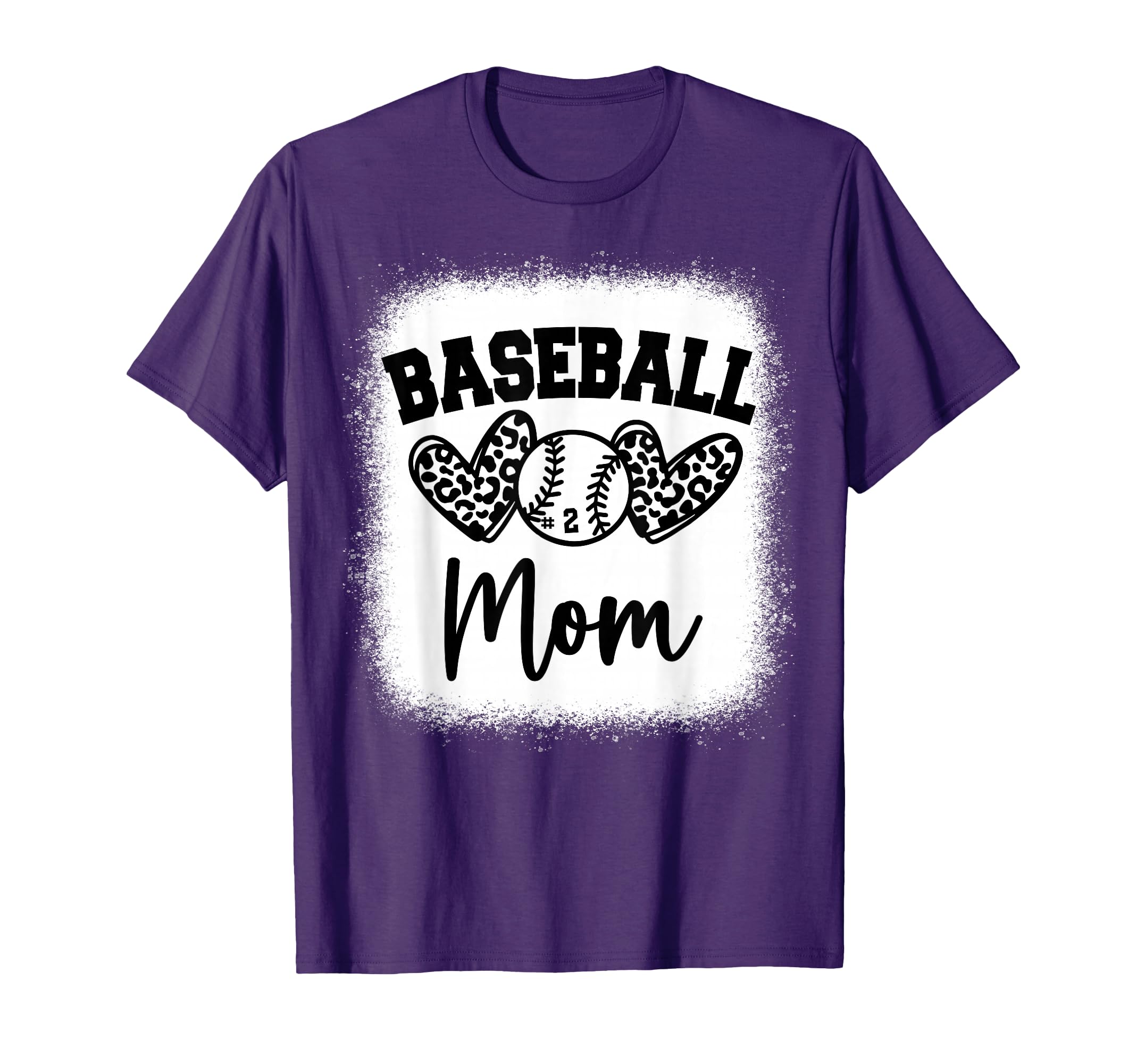 Womens Custom Baseball Mom Number 2 Heart T-Shirt - Novelty Apparel Unisex - T-Shirt, Sweatshirt, Hoodie