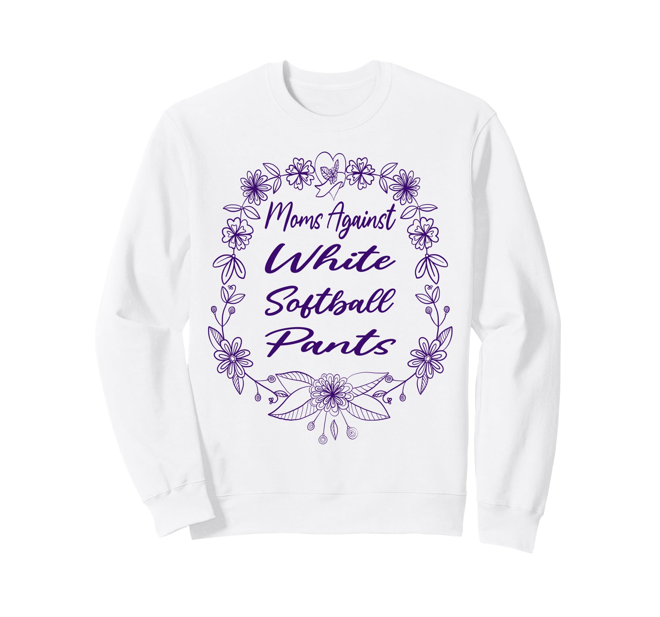 Moms Against White Baseball Sweatshirt - Aesthetic Graphic for Adults - T-Shirt, Sweatshirt, Hoodie