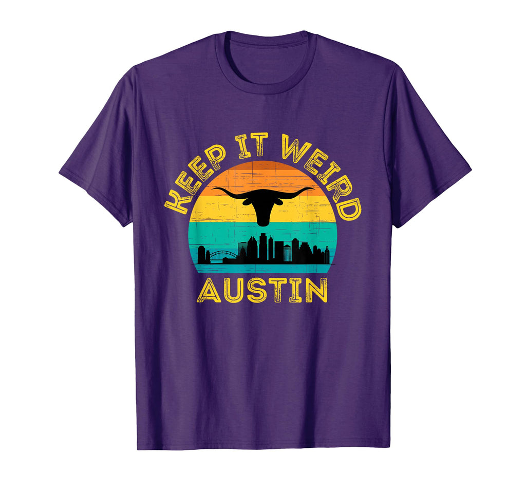 Austin Texas Keep It Weird Sunset T-Shirt - Graphic Print Men Women - T-Shirt, Sweatshirt, Hoodie