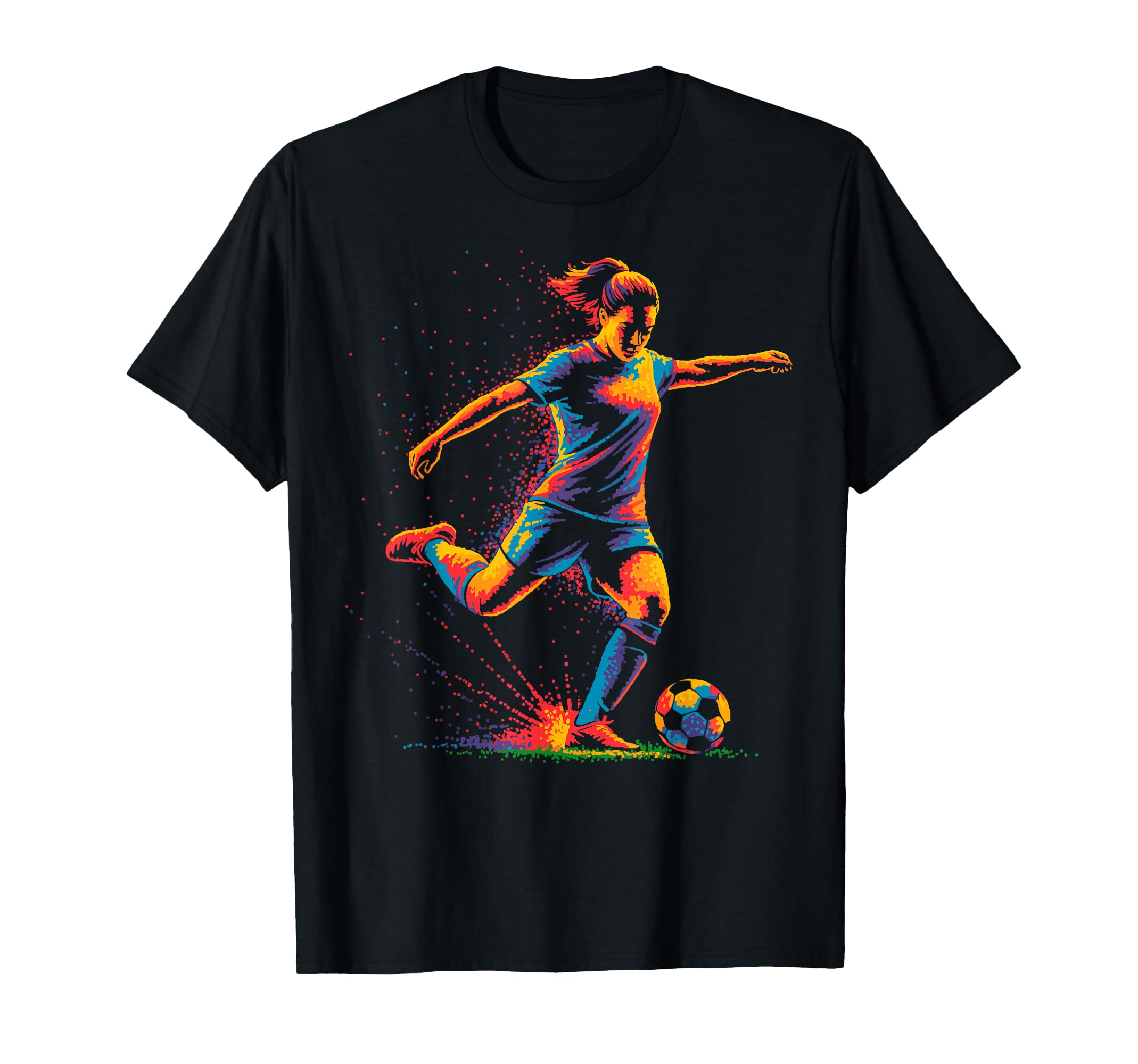 Colorful Funny Soccer Fan Dad Mom Game Day T-Shirt - Trendy Graphic Unisex - T-Shirt, Sweatshirt, Hoodie