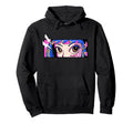 Vaporwave Anime Eyes Hoodie - Trendy Graphic Men Women - T-Shirt, Sweatshirt, Hoodie