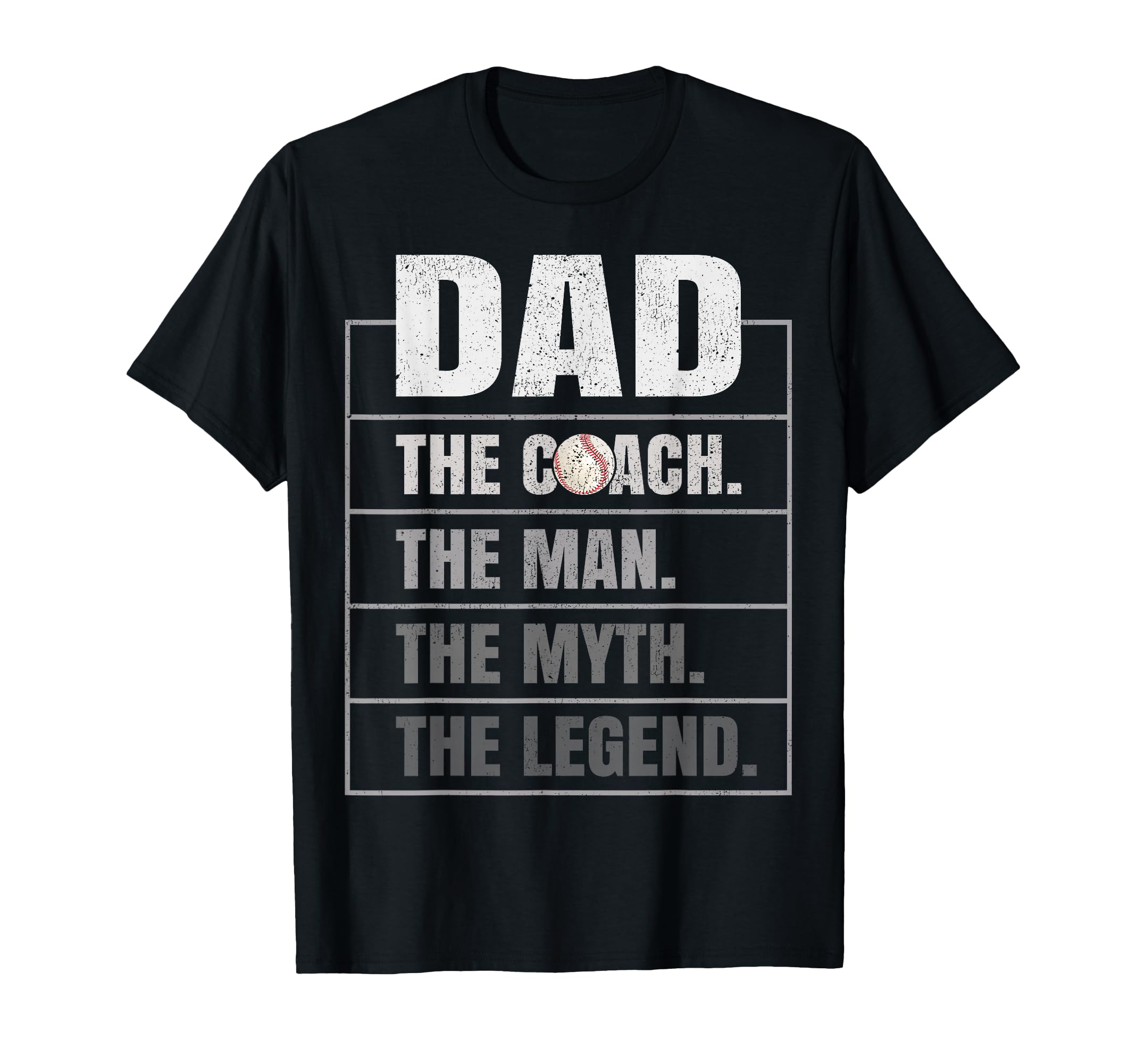 Baseball Coach Dad Myth Legend Baseball T-Shirt - Aesthetic Graphic Unisex - T-Shirt, Sweatshirt, Hoodie