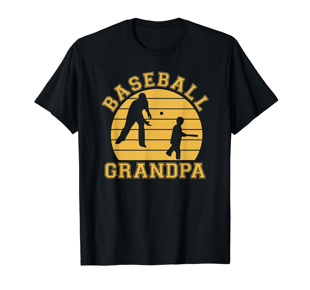 Baseball Grandpa Grandfather Grandson T-Shirt - Custom Art Print Men Women - T-Shirt, Sweatshirt, Hoodie