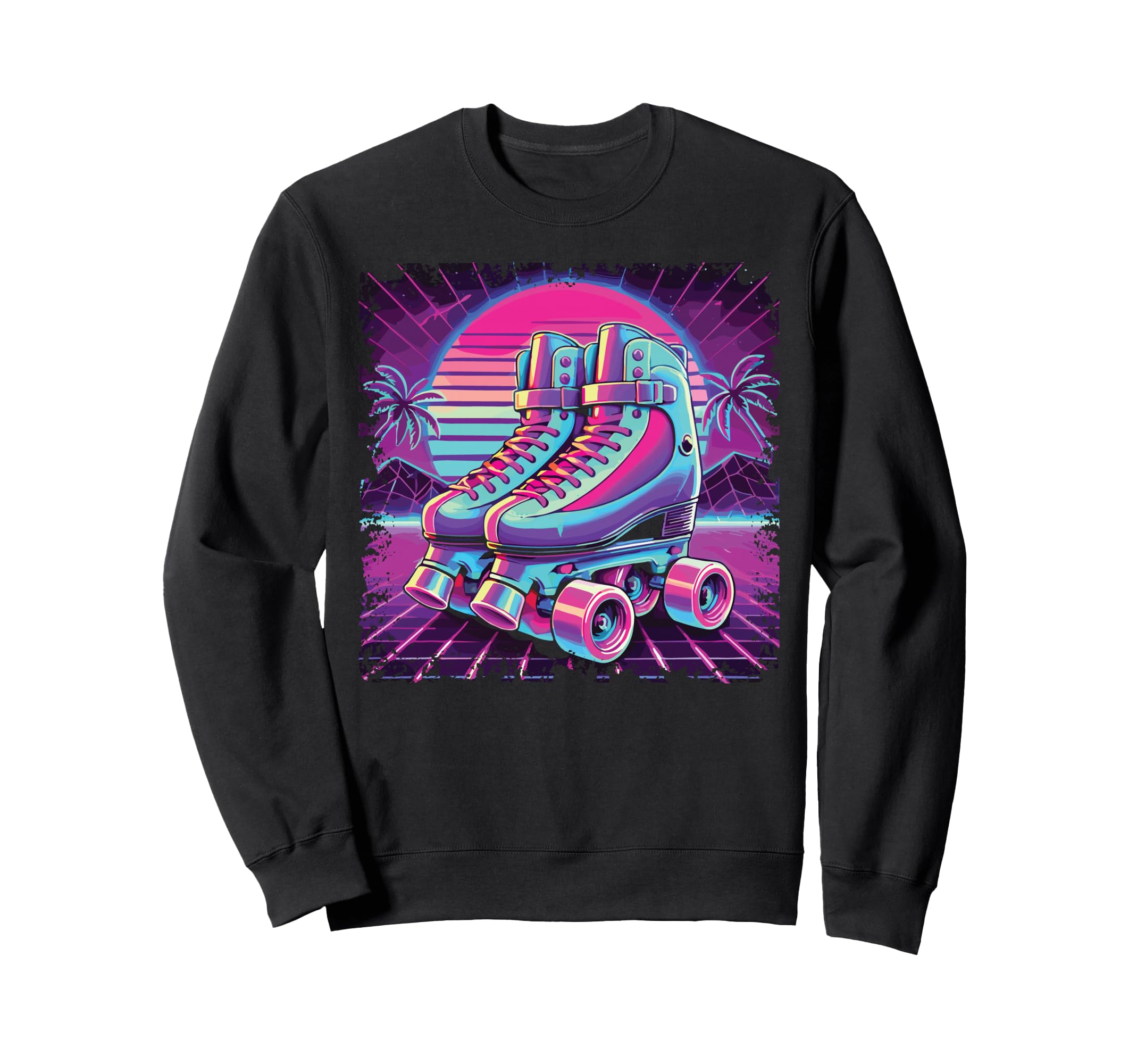 Roller Skating Skate Vaporwave Sweatshirt - Casual Everyday Wear Men Women - T-Shirt, Sweatshirt, Hoodie