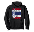 Thailand Flag Distressed Thailand Hoodie - Fun Novelty Design for Adults - T-Shirt, Sweatshirt, Hoodie