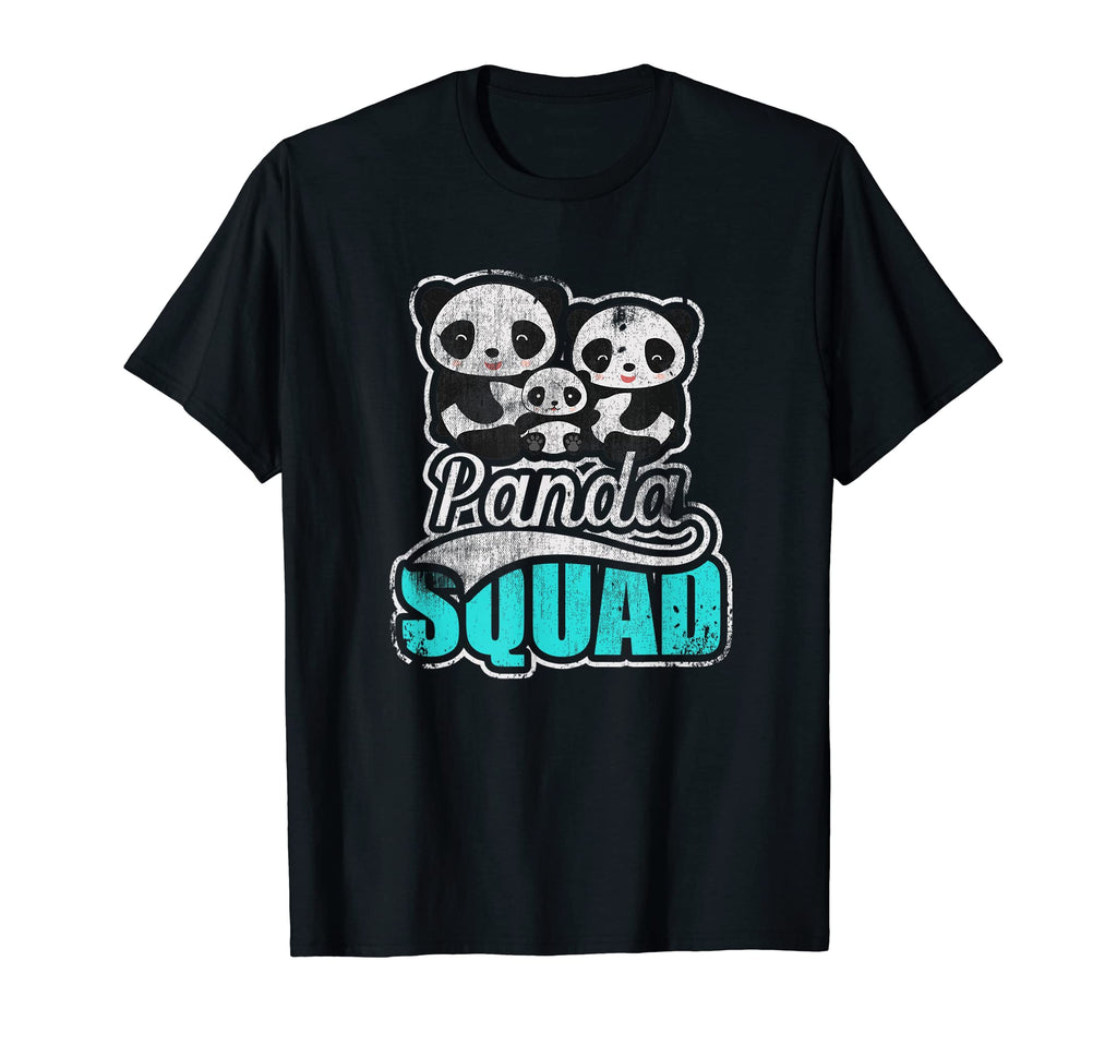 Panda Squad Animal Family Distressed T-Shirt - Graphic Print Unisex - T-Shirt, Sweatshirt, Hoodie