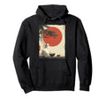 Cat Ramen Aesthetic Japanese Ukiyo Hoodie - Casual Everyday Wear Men Women - T-Shirt, Sweatshirt, Hoodie