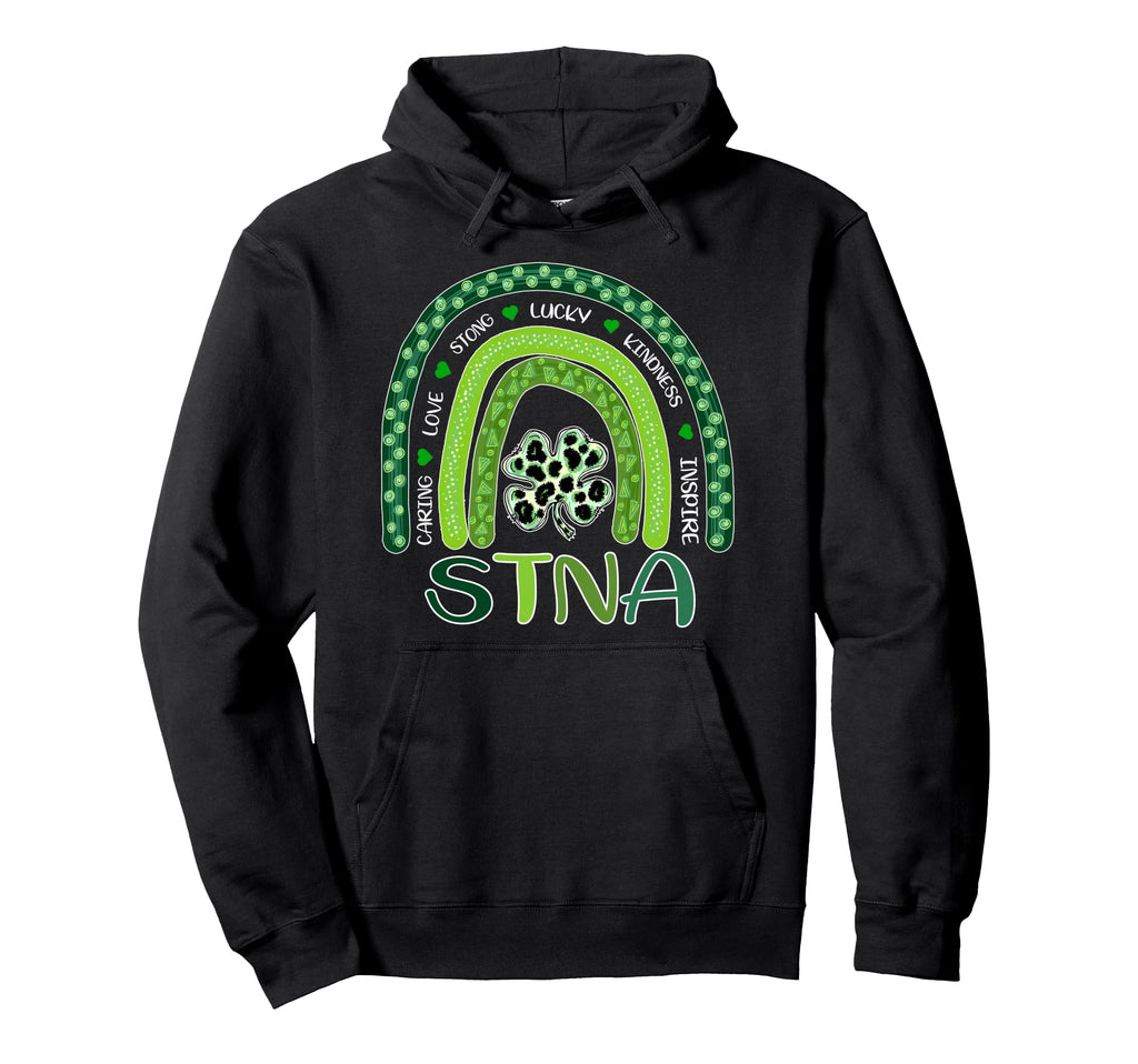 Nurse Stna St Patricks Day Rainbow Boho Hoodie - Novelty Apparel for Adults - T-Shirt, Sweatshirt, Hoodie