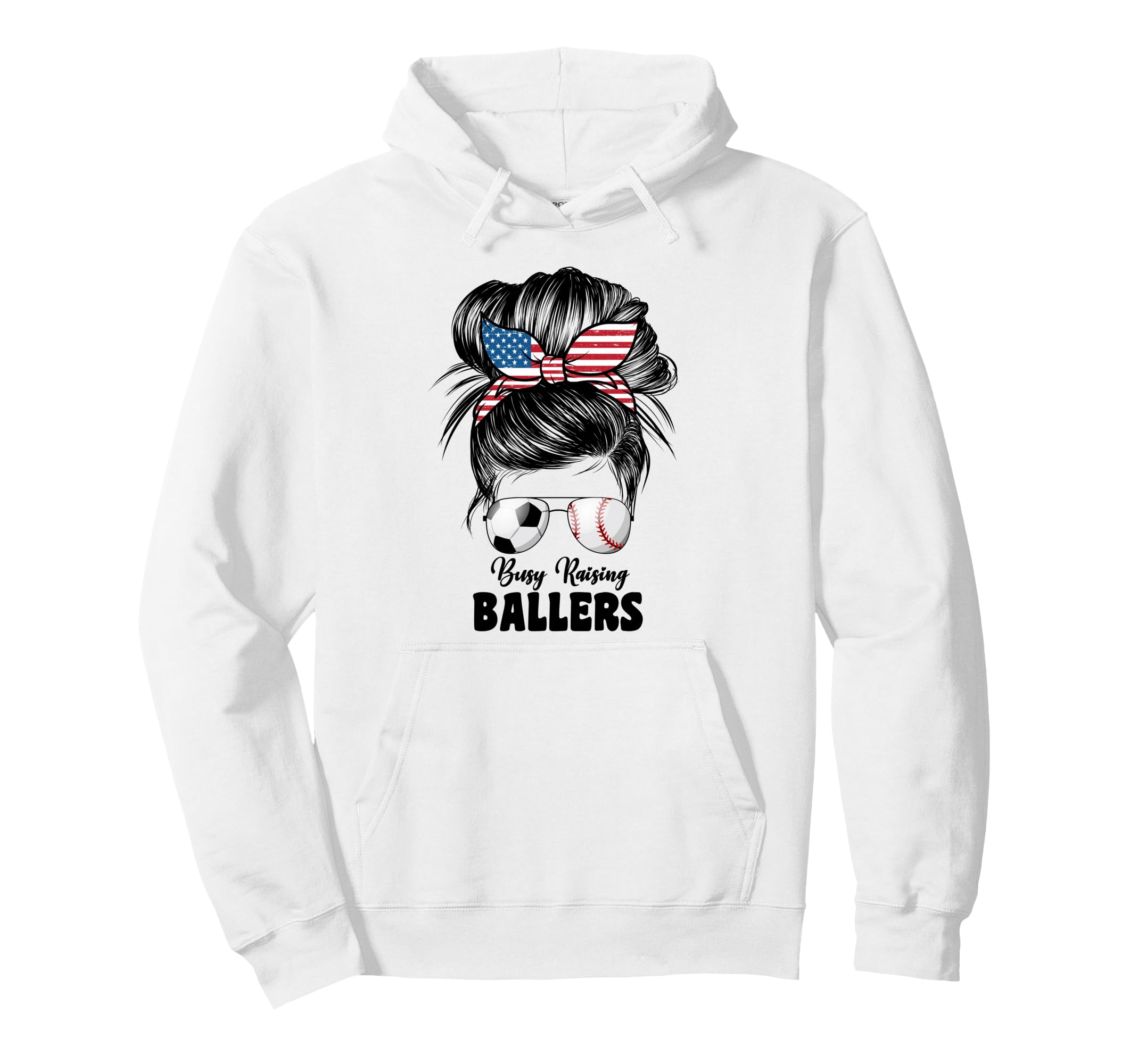 Busy Raising Ballers Soccer And Hoodie - Casual Everyday Wear for Adults - T-Shirt, Sweatshirt, Hoodie