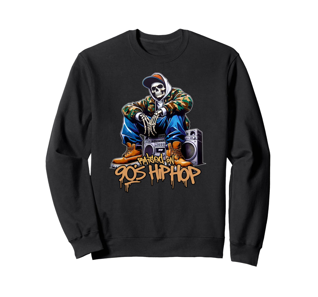 Raised 90S Hip Hop Camo Dope Sweatshirt - Trendy Graphic Men Women - T-Shirt, Sweatshirt, Hoodie