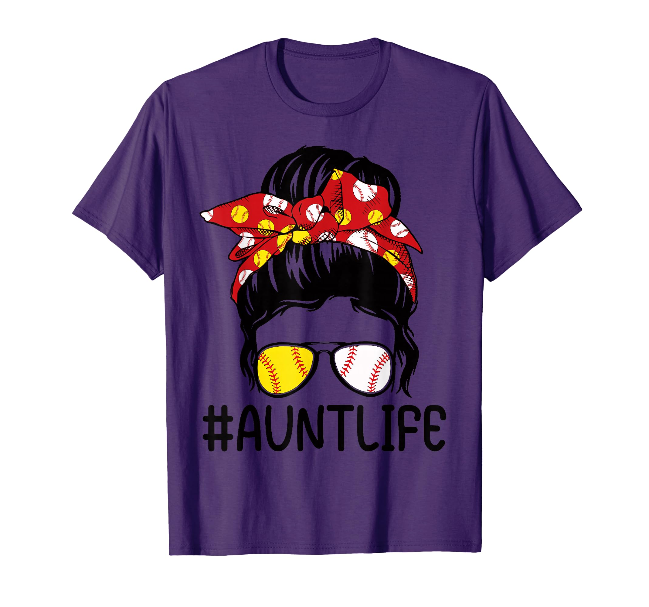 Aunt Life Baseball Softball Mothers Day T-Shirt - Unique Graphic Men Women - T-Shirt, Sweatshirt, Hoodie