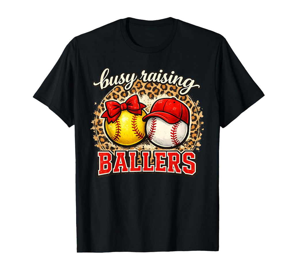 Busy Raising Ballers Baseball Mom T-Shirt - Trendy Graphic Men Women - T-Shirt, Sweatshirt, Hoodie