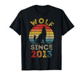 Wolf Lover Birthday 2013 Wolves Distressed T-Shirt - Graphic Print Unisex - T-Shirt, Sweatshirt, Hoodie