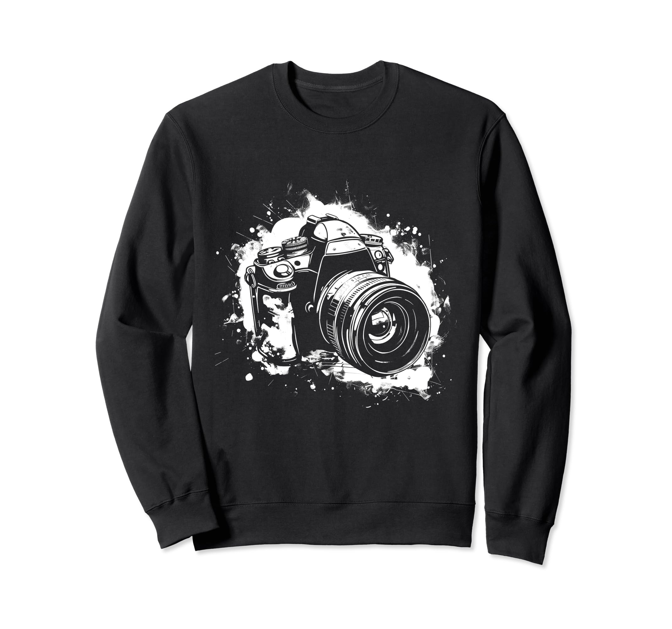 Camera Photography Watercolor Art Sweatshirt - Custom Art Print Men Women - T-Shirt, Sweatshirt, Hoodie