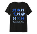 Baseball Mom Coquette Bow Blue T-Shirt - Casual Everyday Wear Unisex - T-Shirt, Sweatshirt, Hoodie