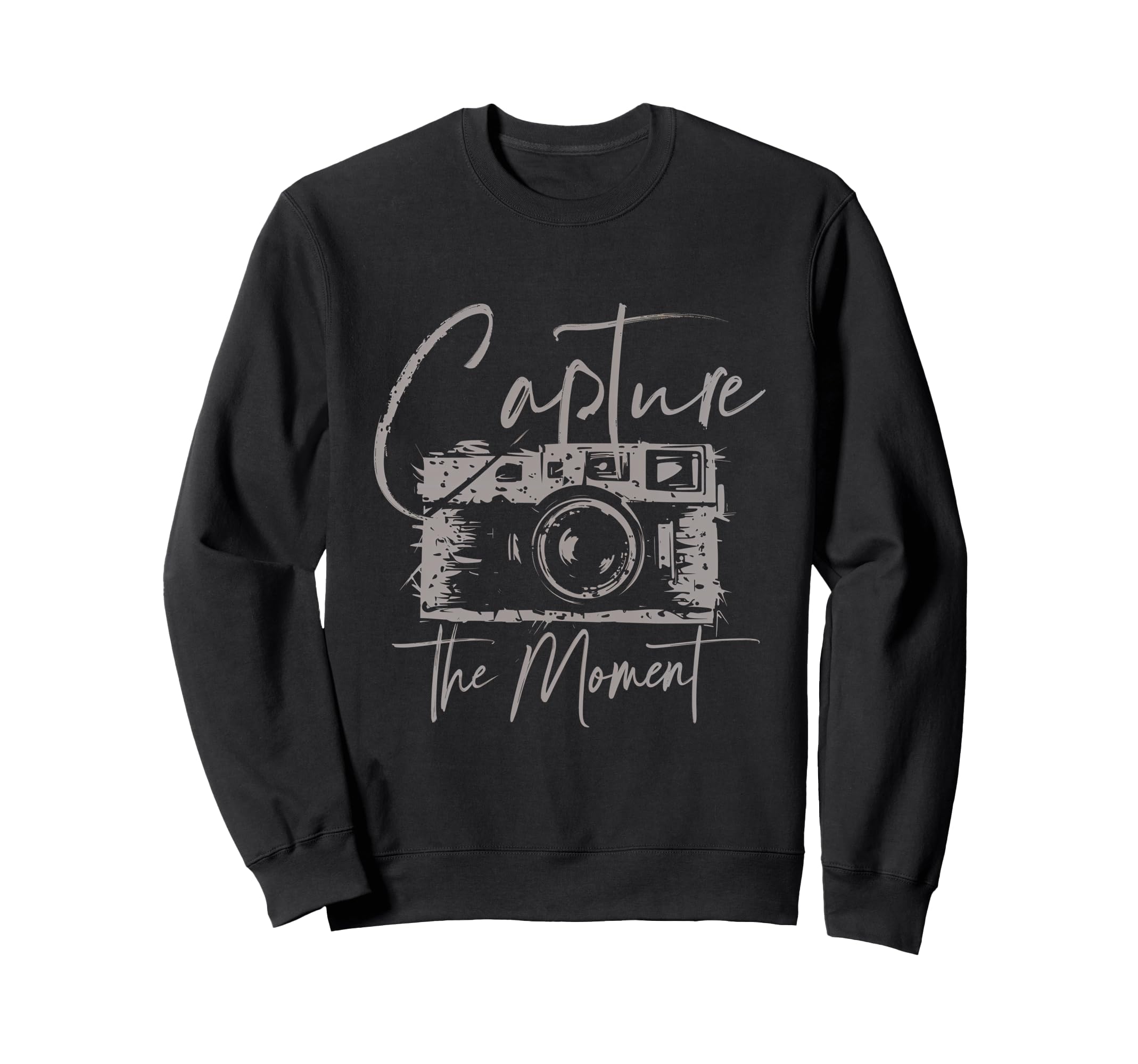 Capture Moment Photography Camera Sweatshirt - Streetwear Style for Adults - T-Shirt, Sweatshirt, Hoodie