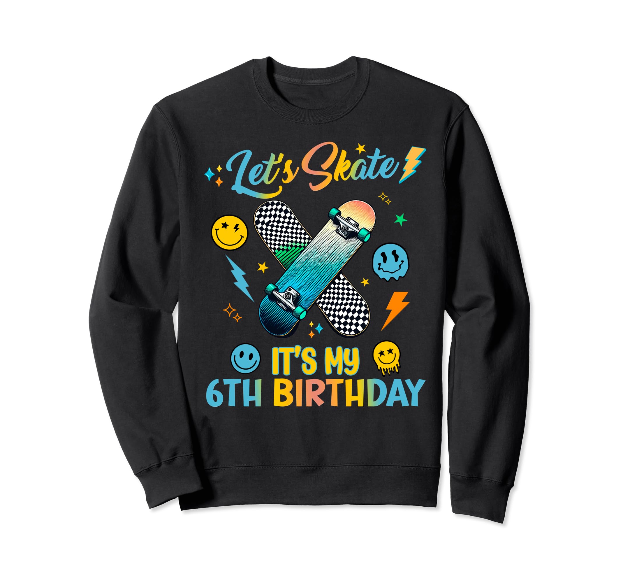 Skateboard Birthday Roller Skates Vintag Hoodie - Novelty Apparel Unisex - T-Shirt, Sweatshirt, Hoodie