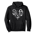 I Love Camping Distressed Hoodie - Streetwear Style Unisex - T-Shirt, Sweatshirt, Hoodie