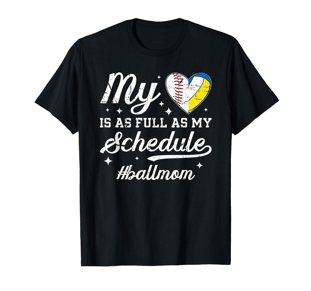 Ball Mom Proud Volleyball Baseball Mom T-Shirt - Graphic Print for Adults - T-Shirt, Sweatshirt, Hoodie