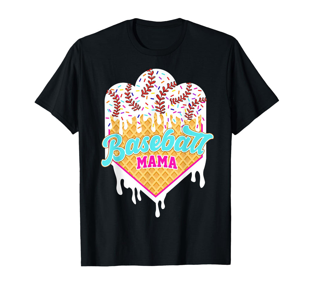 Baseball Drip Mama Ice Cream Drip T-Shirt - Aesthetic Graphic Men Women - T-Shirt, Sweatshirt, Hoodie